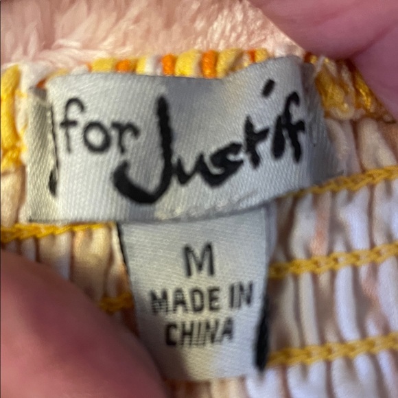 K for Justify Striped Orange Dress with Button Detail - Picture 4 of 5